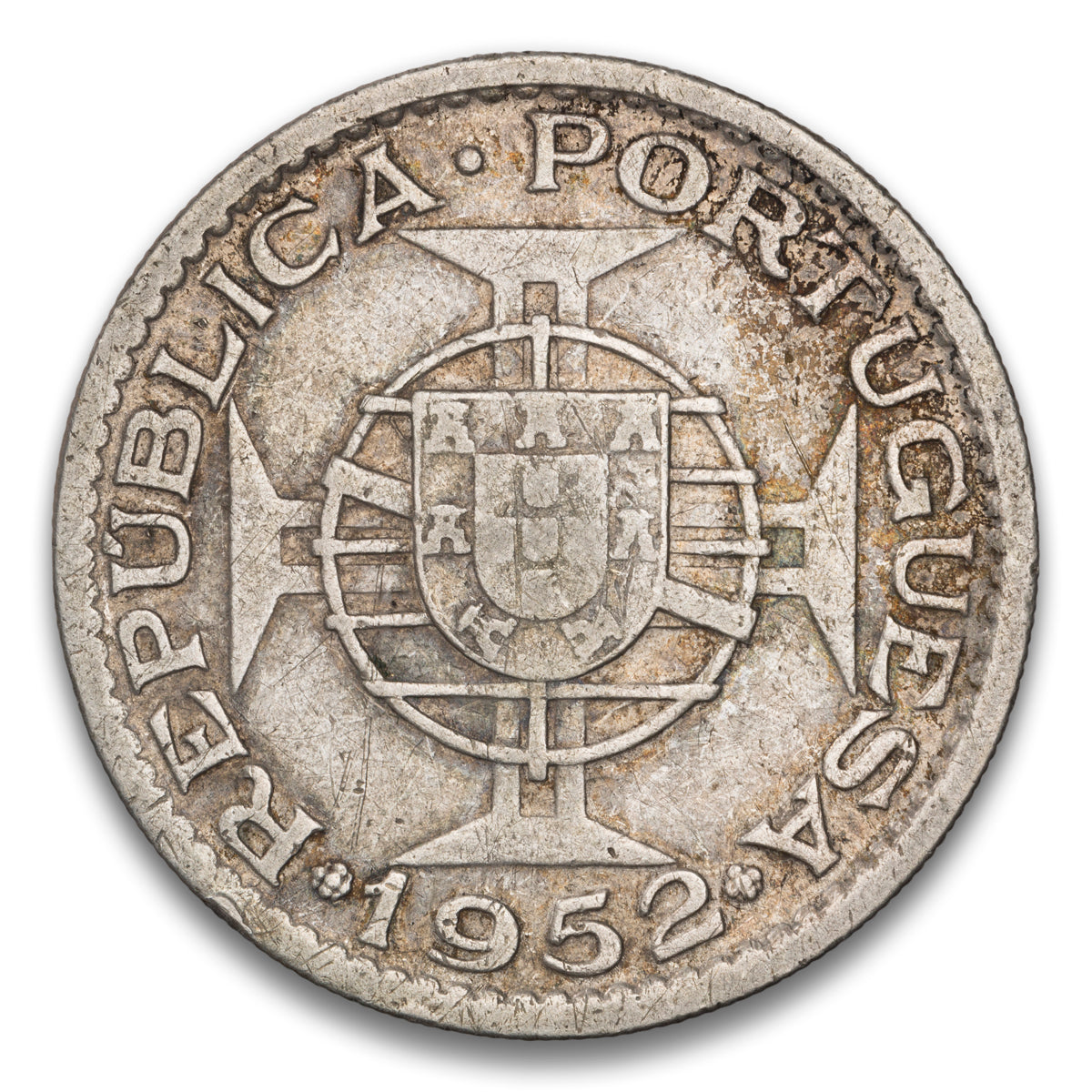 Angola - Portugal Silver 20 Escudos 1952