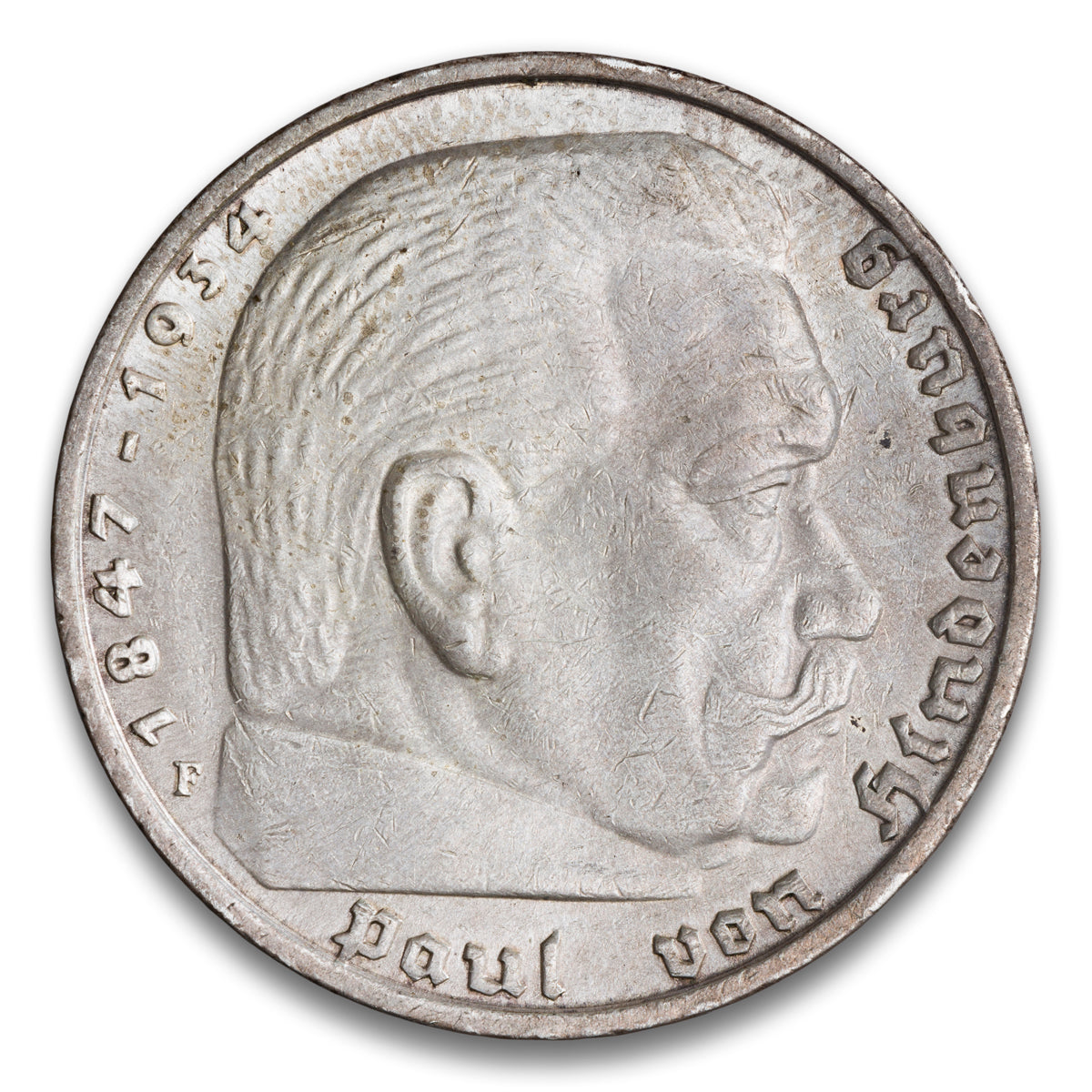 Germany Silver 5 Reichsmark 1935 F