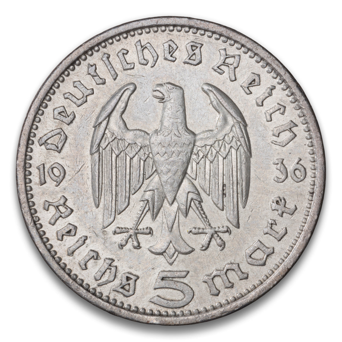 Germany Silver 5 Reichsmark 1936 A