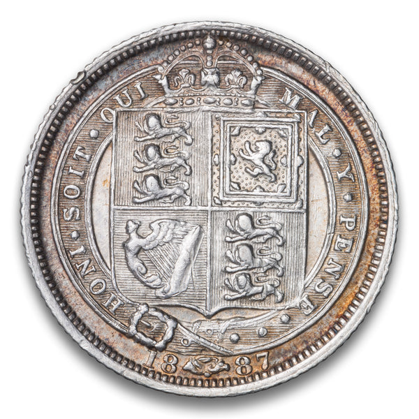 大英帝国　1887 6pence銀貨　AU58 NUM00008378_1_600x600_crop_cen