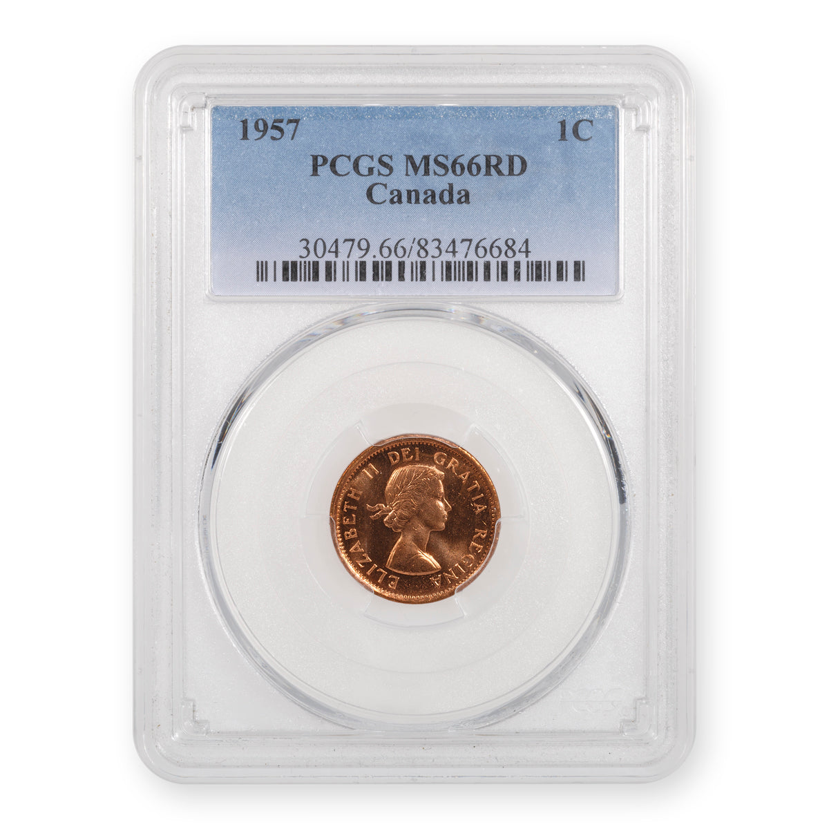 1 Cent 1957 PCGS MS-66 RD