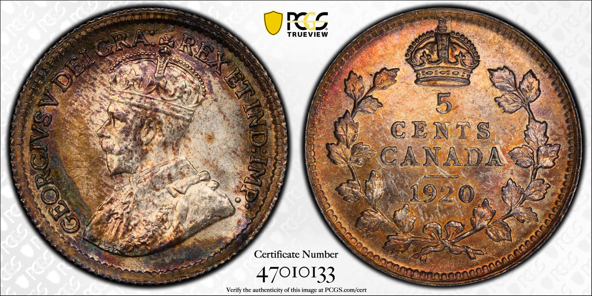 5 Cent 1920 PCGS MS-64