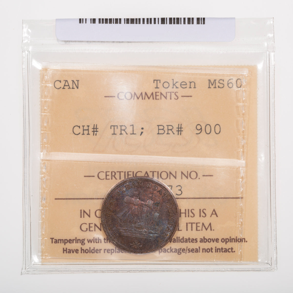 Nova Scotia Halifax Steamboat Company Ferry Token ND MS-60