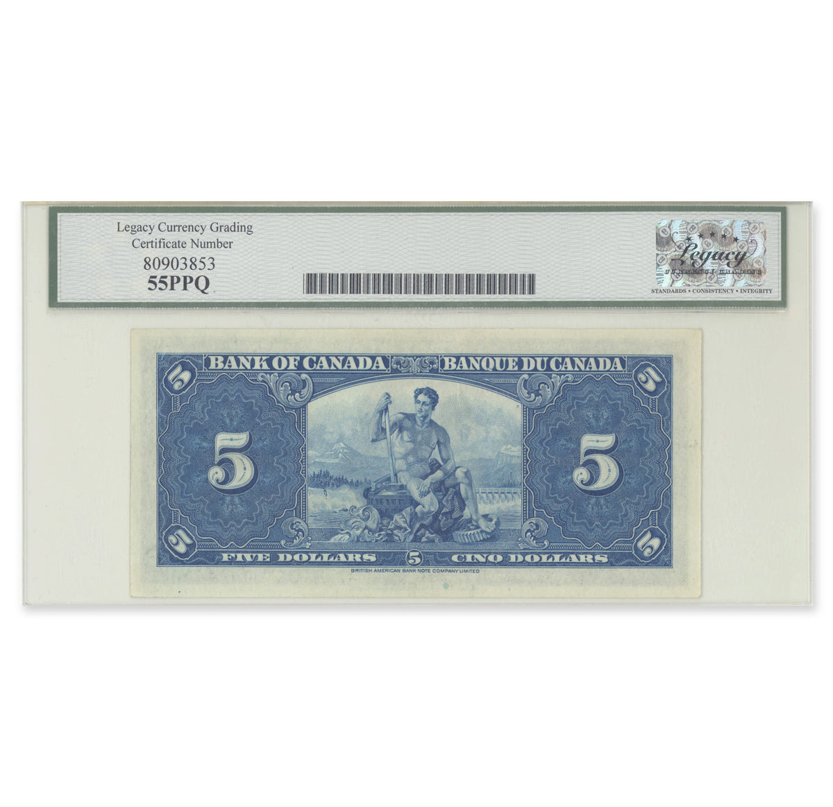 $5 1937 BC-23b Gordon-Towers Prefix K/C Legacy AU-55 PPQ