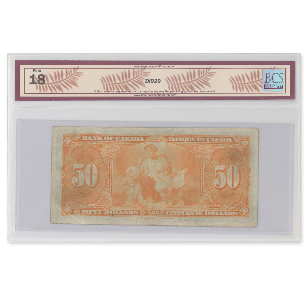 $50 1937 BC-26b Gordon-Towers Prefix B/H BCS F-18