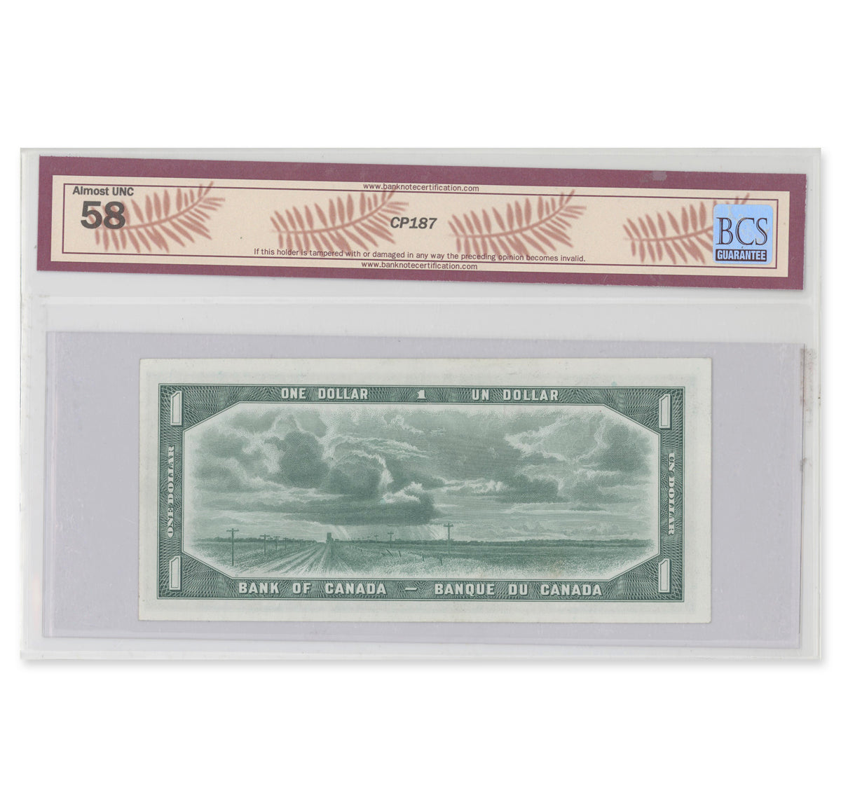 $1 1954 Devil's Face Series BC-29a Coyne-Towers Prefix B/A BCS AU-58