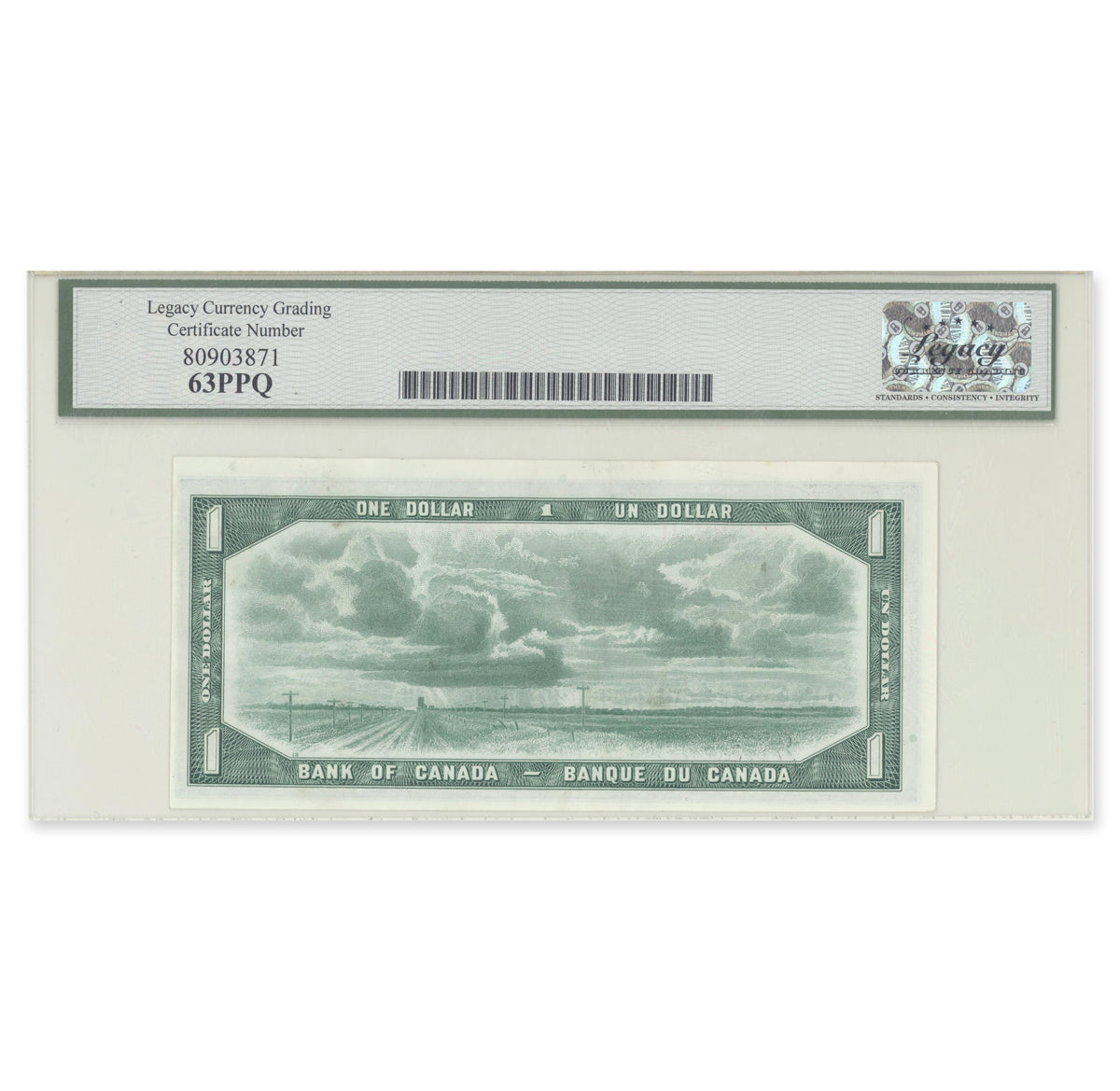 $1 1954 Devil's Face Series BC-29b Beattie-Coyne Prefix H/A Legacy CUNC-63 PPQ