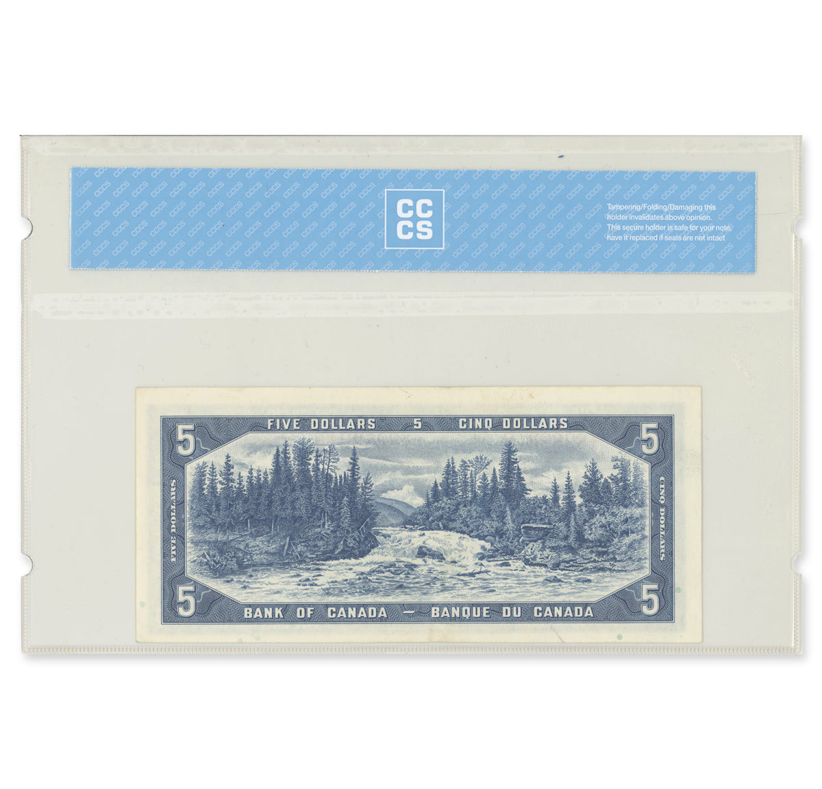 $5 1954 Modified Series BC-39c Bouey-Rasminsky Prefix R/X CCCS AU-50