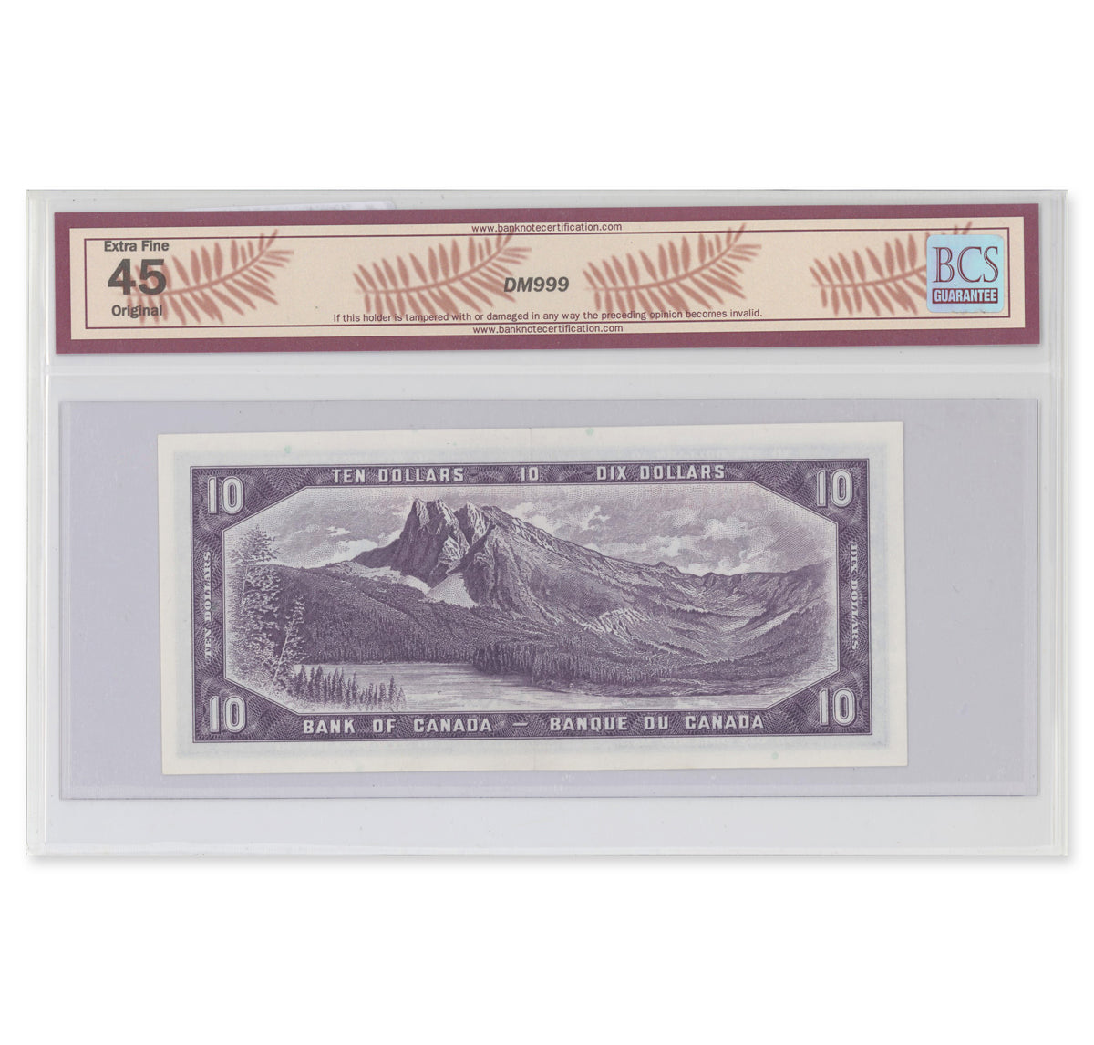 $10 1954 Modified Series BC-40b Beattie-Rasminsky Prefix G/T BCS EF-45 Original