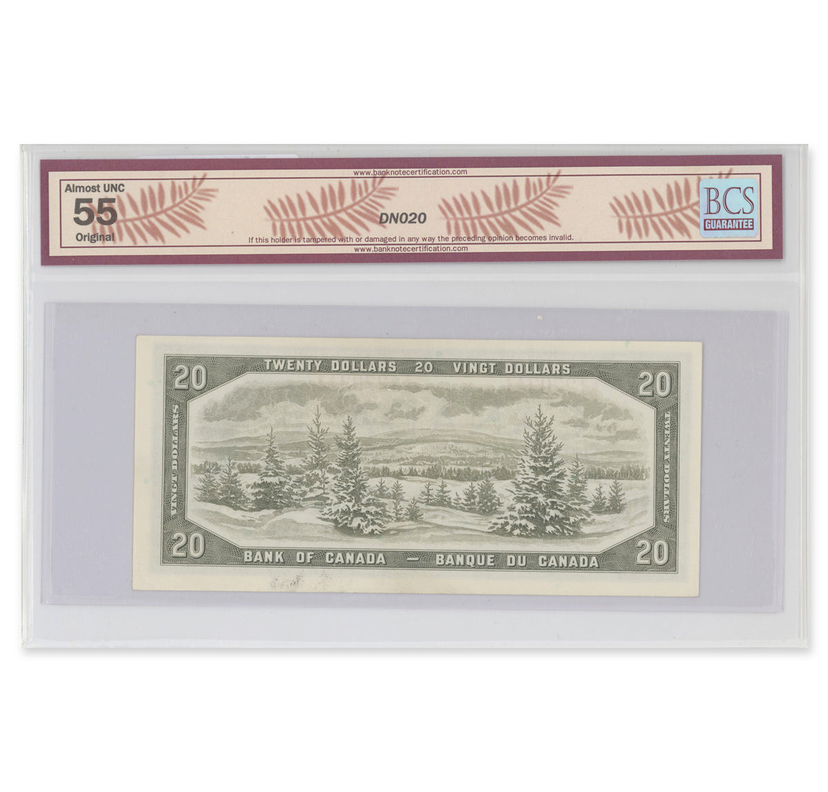 $20 1954 Modified Series BC-41b Beattie-Rasminsky Prefix Z/E BCS AU-55 Original