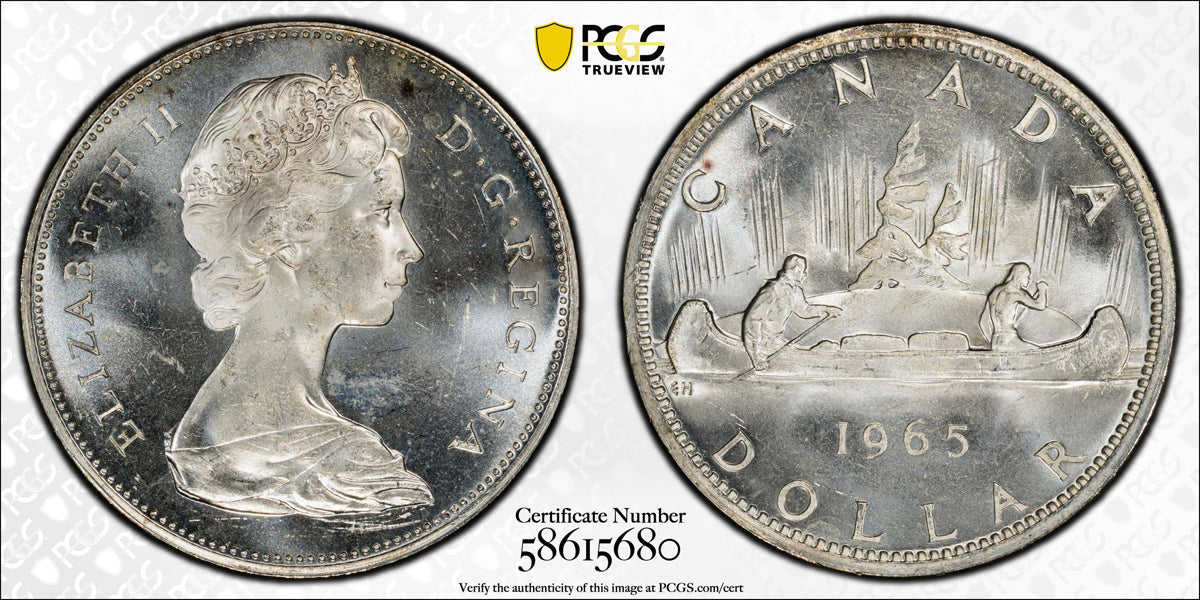 $1 1965 MB P5 T-5 PCGS MS-64