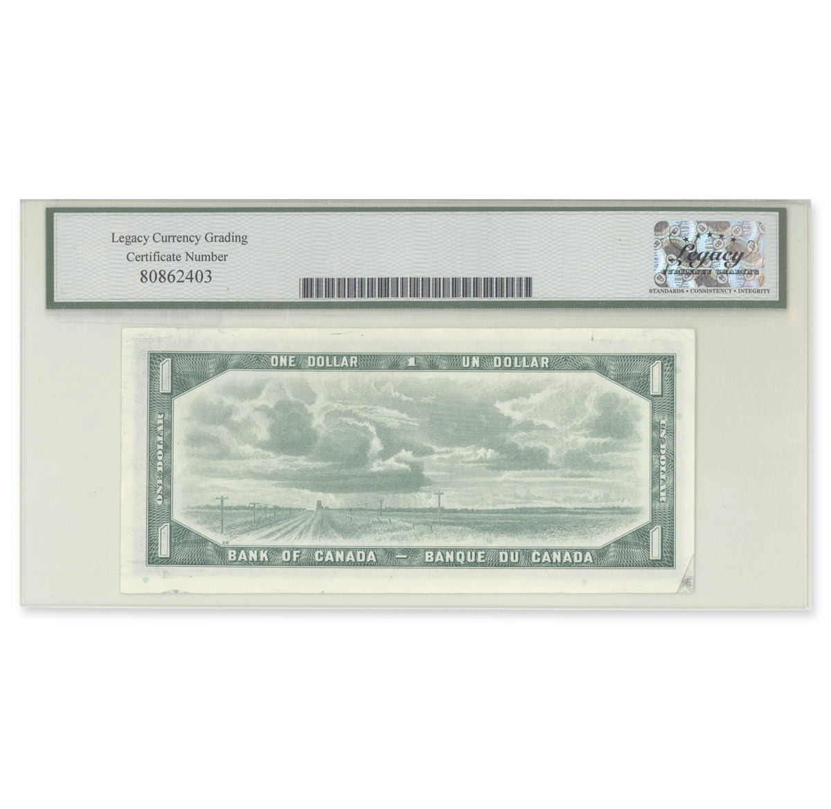 $1 1954 Modified Series BC-37bA-i Replacement Beattie-Rasminsky Prefix *A/M Legacy AU-55 PPQ