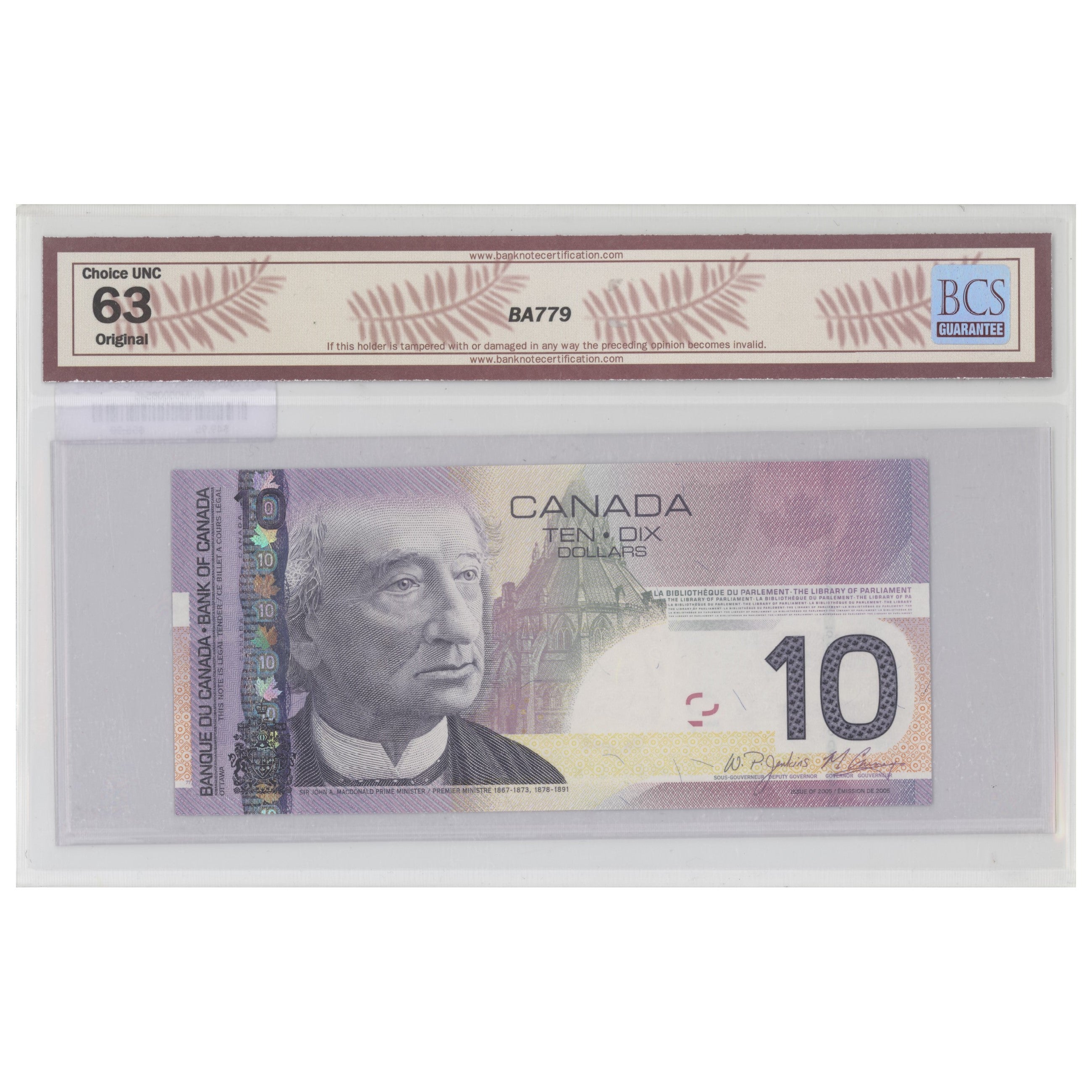 $10 2005 BC-68bA Replacement Jenkins-Carney Prefix BTW BCS CUNC-63 Original