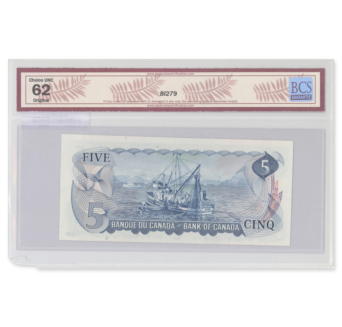 $5 1972 BC-48b Lawson-Bouey Prefix SF BCS UNC-62 Original