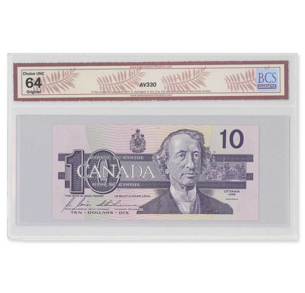 $10 1989 BC-57b Bonin-Thiessen Prefix BDH BCS CUNC-64 Original