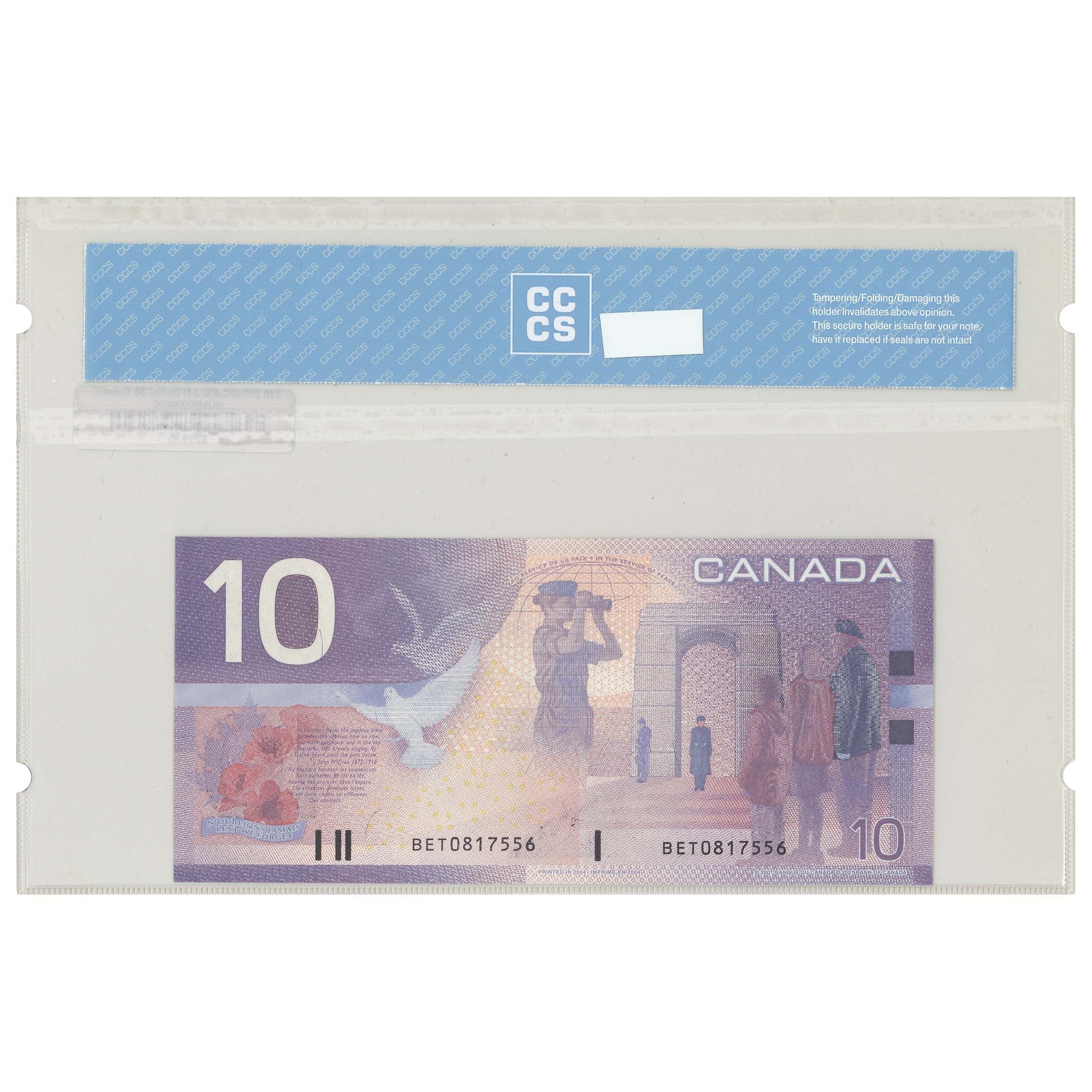 $10 2004 BC-63c Jenkins-Dodge Consecutive Prefix BET CCCS GUNC-66