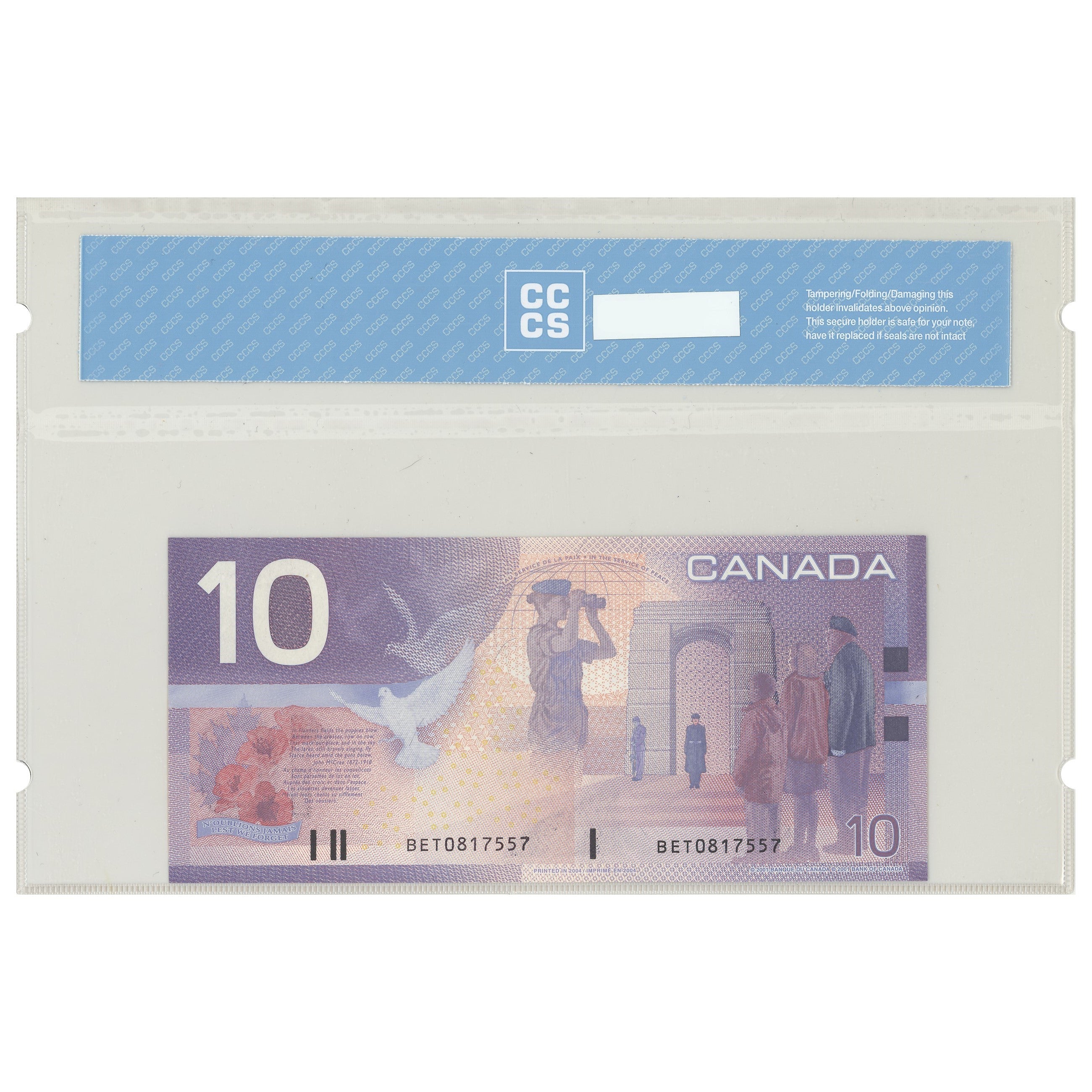 $10 2004 BC-63c Jenkins-Dodge Consecutive Prefix BET CCCS GUNC-66