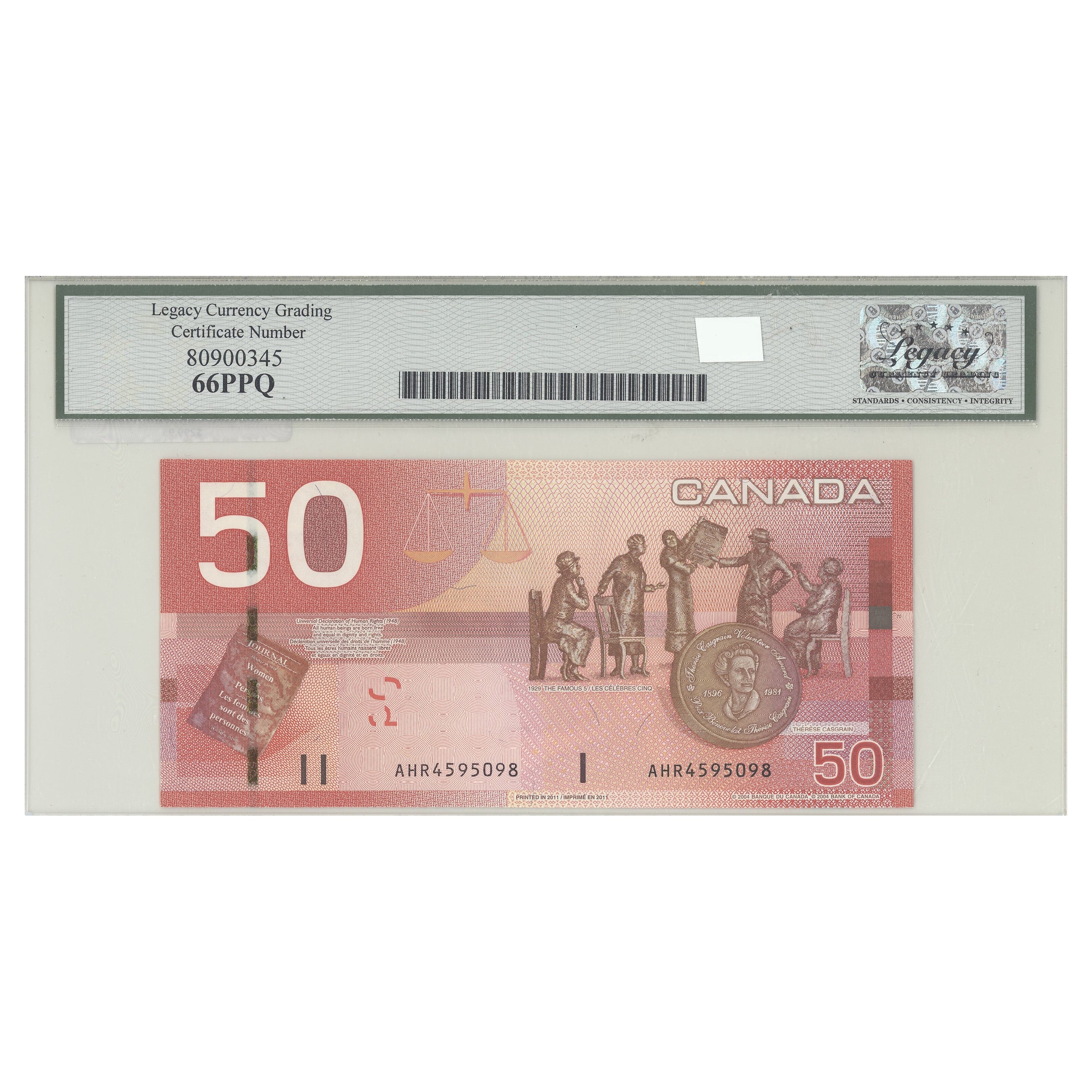 $50 2004 BC-65c Macklem-Carney Prefix AHR Legacy GUNC-66 PPQ