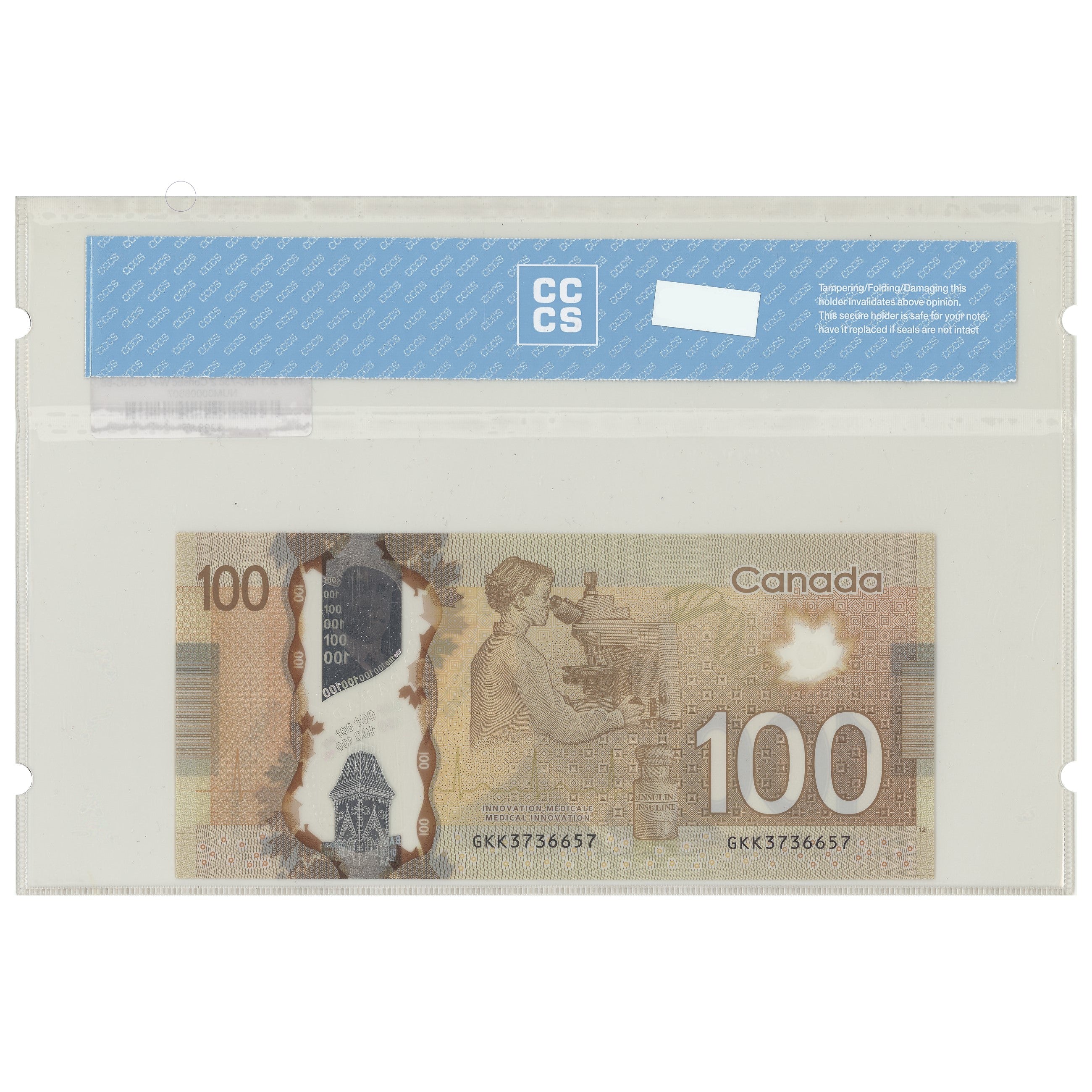 $100 2011 BC-73c 2 Consecutive Wilkins-Poloz Prefix GKK CCCS GUNC-66