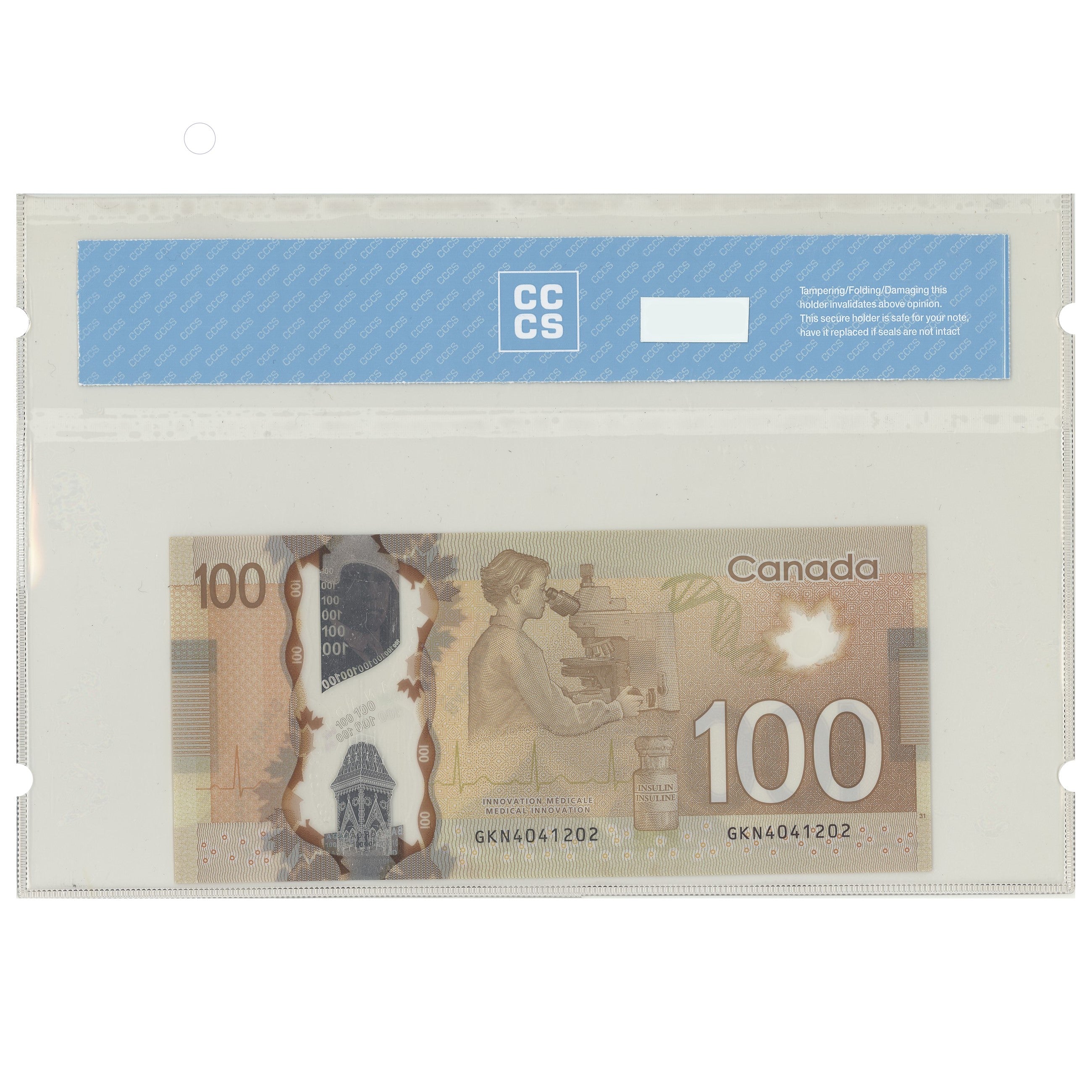 $100 2011 BC-73d 2 Consecutive Lane-Macklem Prefix GKN CCCS GUNC-66 Interim signature