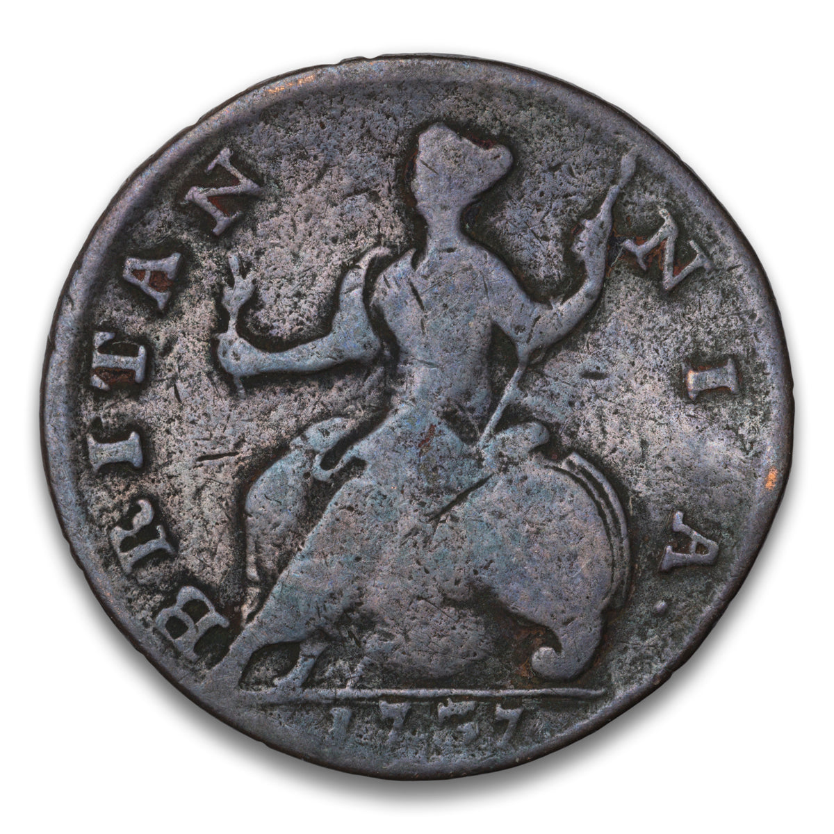 Great Britain Base 1/2 Penny 1737