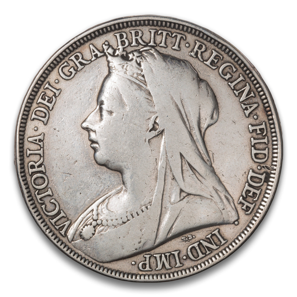Great Britain Silver 1 Crown 1897 LX