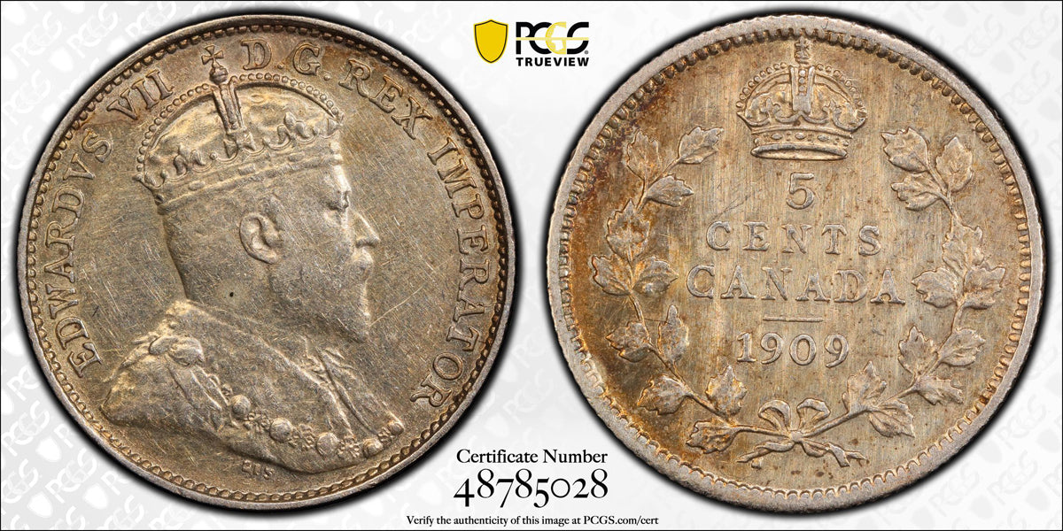 5 Cent 1909 RL C/B PCGS AU-50