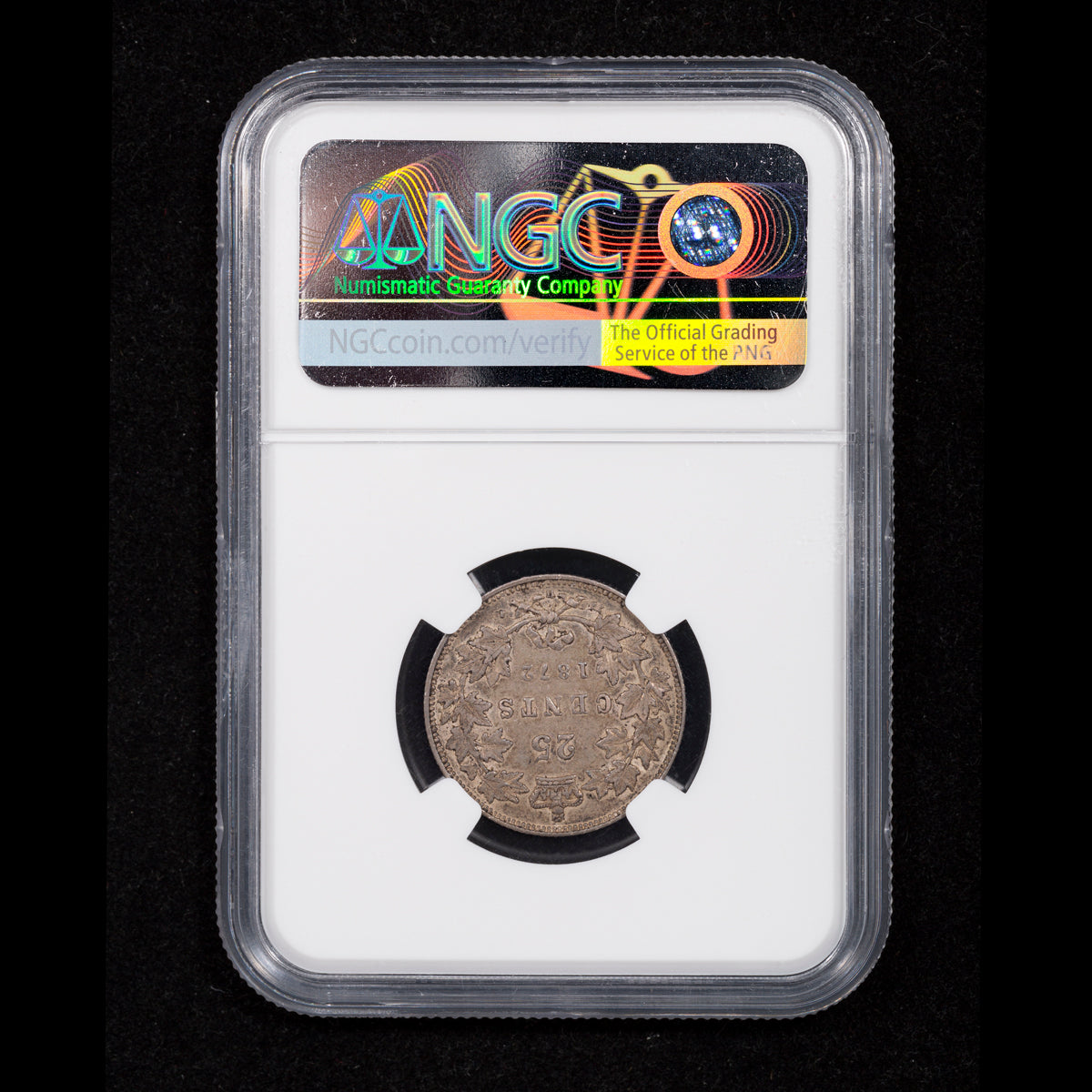 25 Cent 1872H NGC EF-45