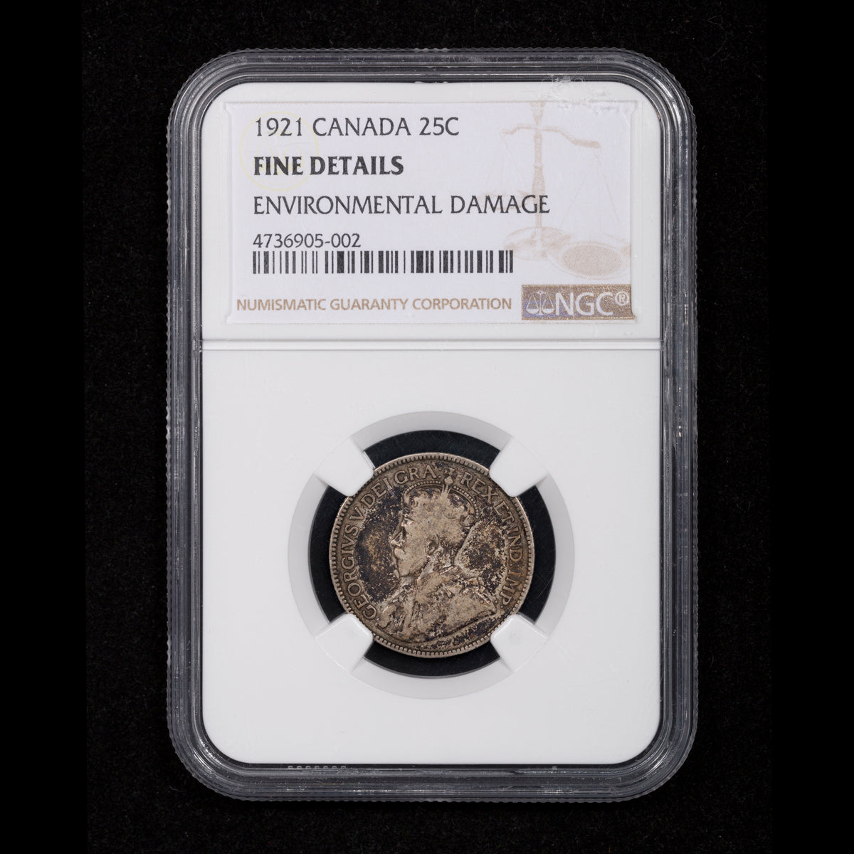 25 Cent 1921 NGC F-12