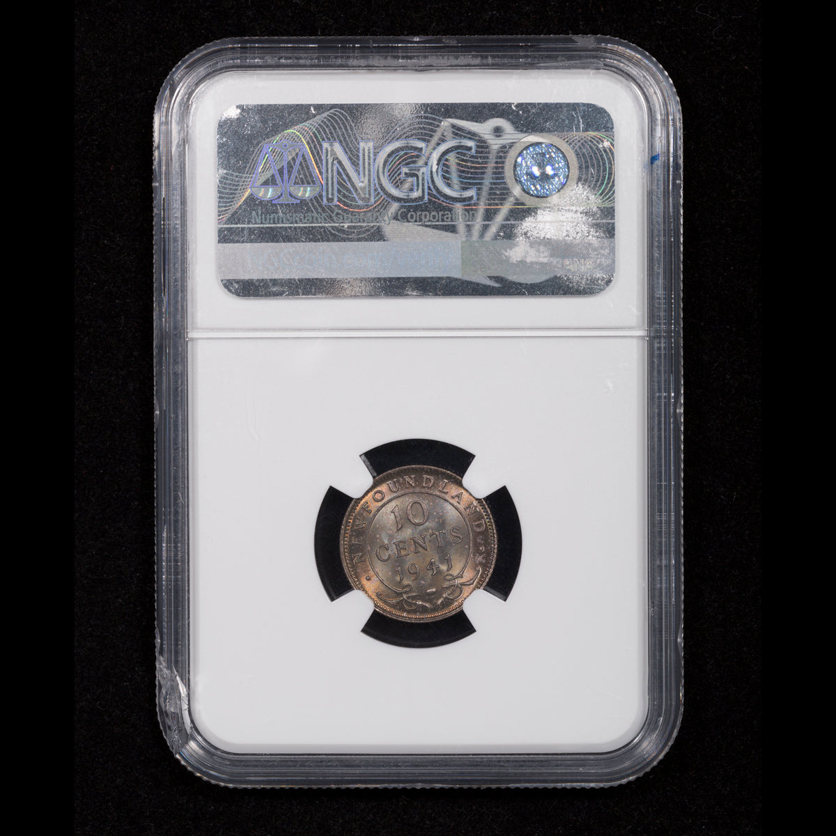 NFLD 10 Cent 1941C NGC MS-64