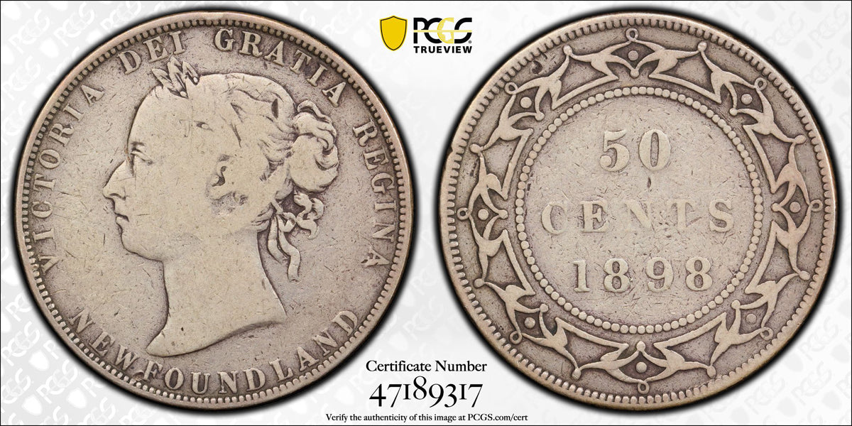 NFLD 50 Cent 1898 PCGS VG-10