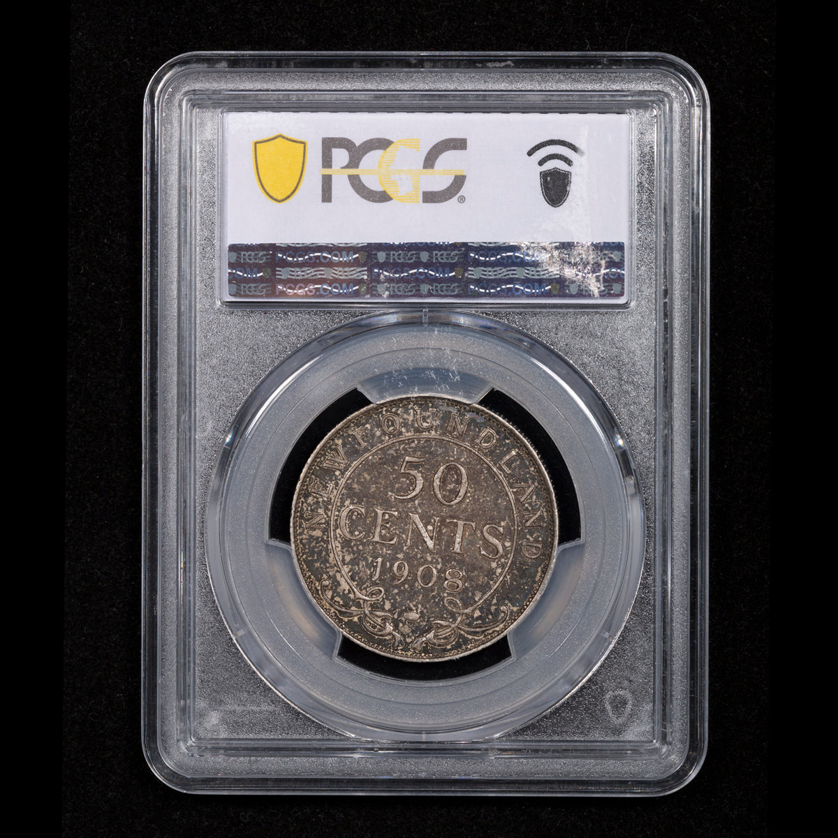 NFLD 50 Cent 1908 PCGS AU-55