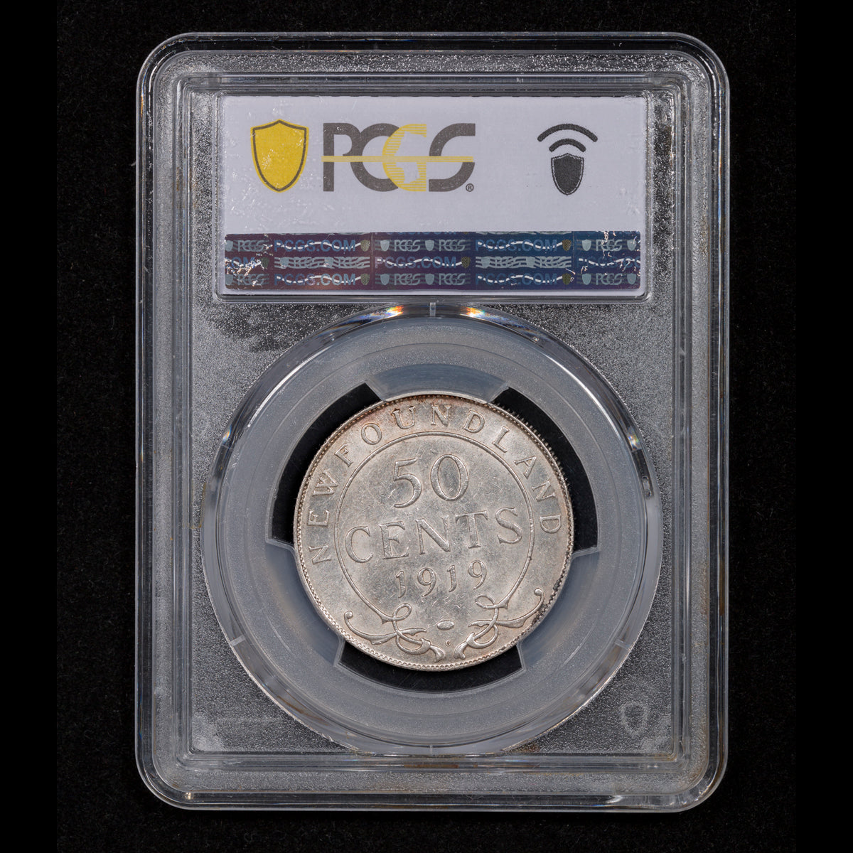 NFLD 50 Cent 1919C PCGS AU-53