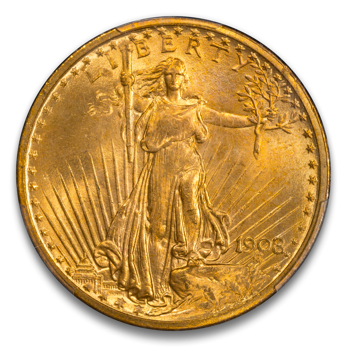 US $20 1908 PCGS MS-66