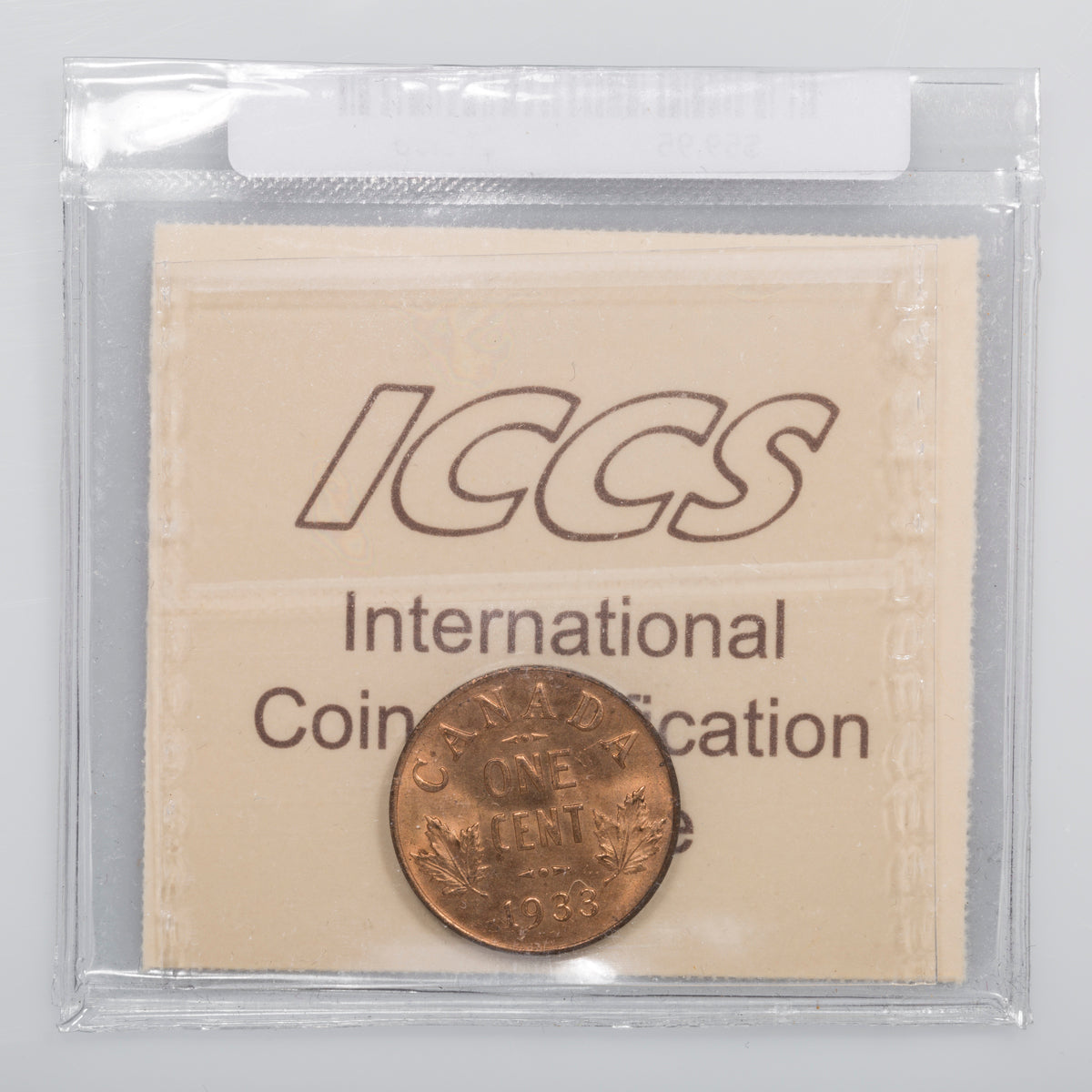 1 Cent 1933 ICCS MS-63 Red