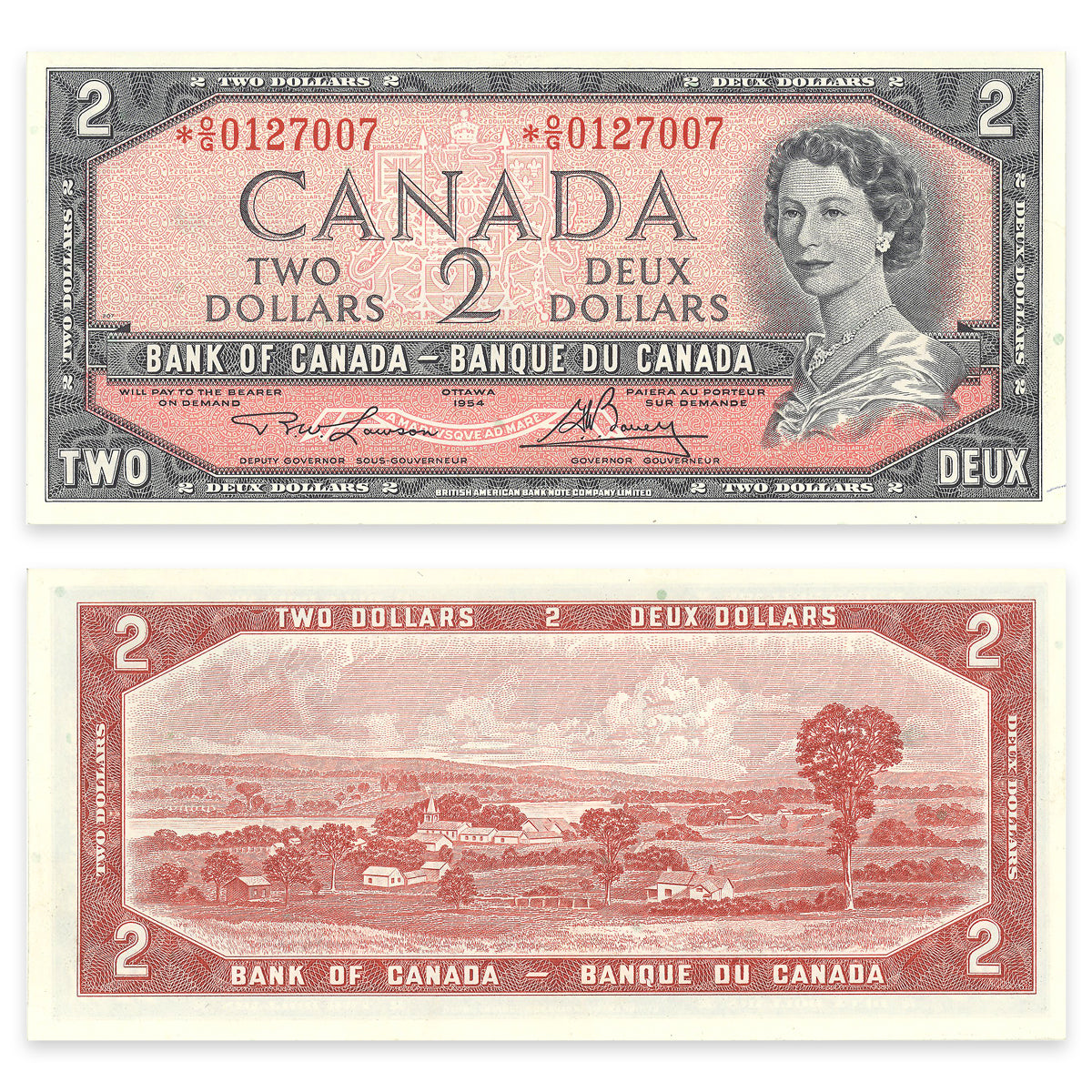 $2 1954 Modified Series BC-38dA Replacement Lawson-Bouey Prefix *O/G CUNC-64