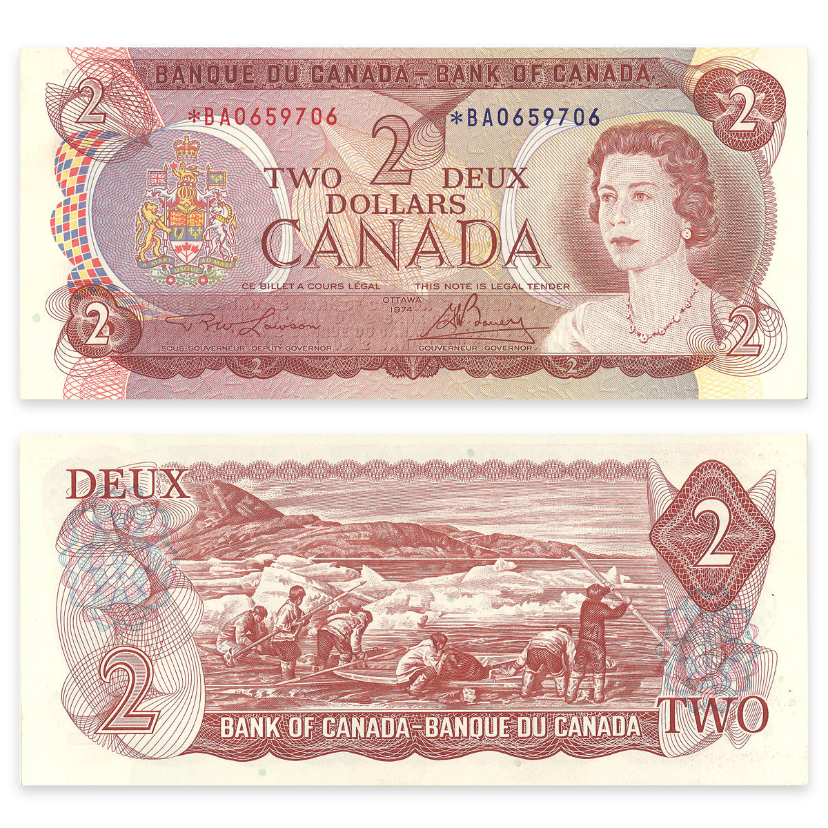 $2 1974 BC-47aA Replacement Lawson-Bouey Prefix *BA CUNC-63