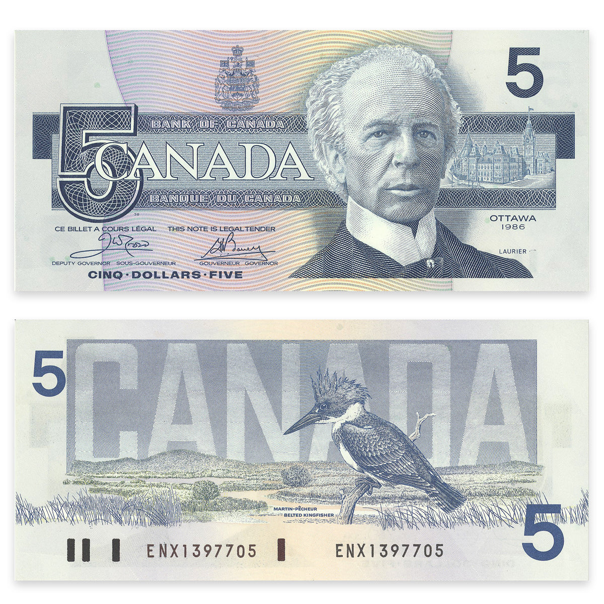 $5 1986 BC-56aA Replacement Crow-Bouey Prefix ENX EF-45