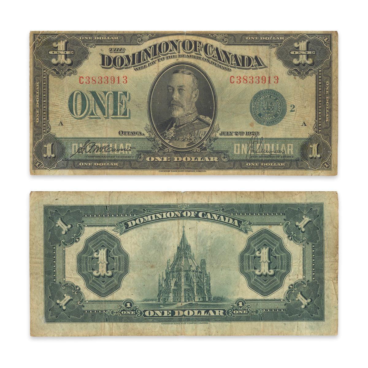 $1 1923 DC-25j McCavour-Saunders Prefix C VF-25