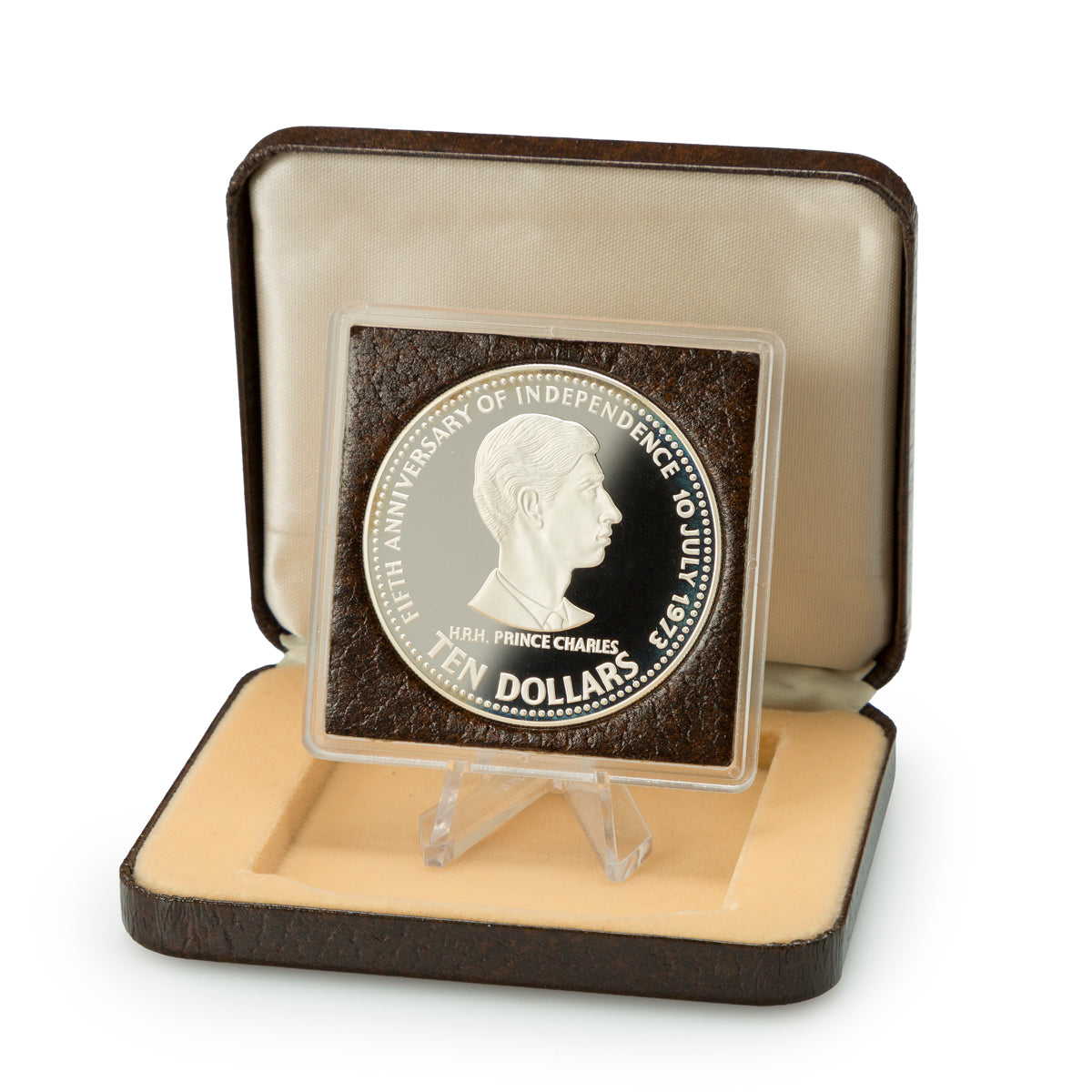 1978 $10 Bahamas Anniversary: Prince Charles - Silver Coin