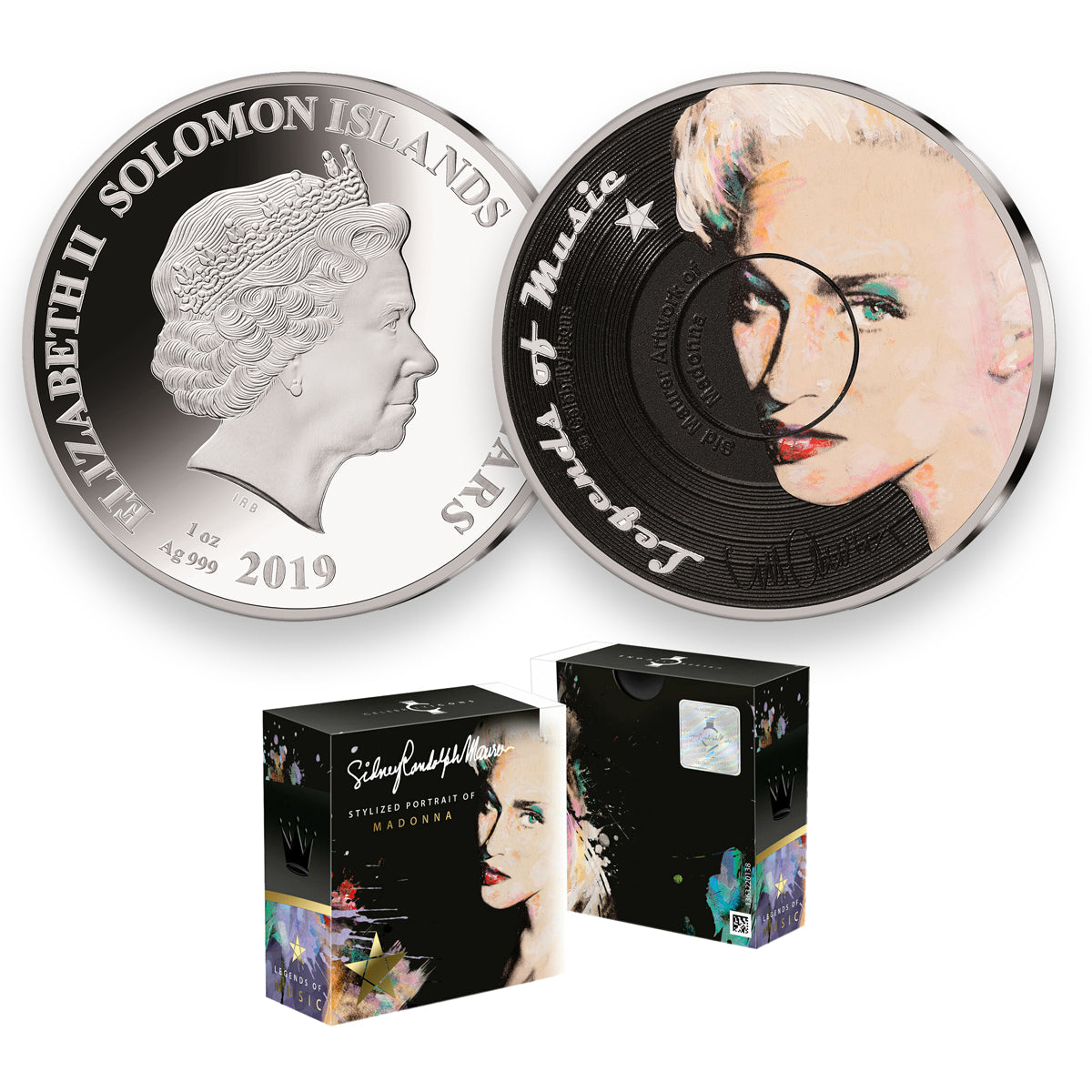 2019 $5 Legends of Music: Madonna - Pure Silver Coin