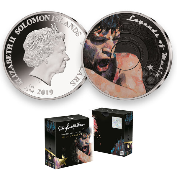 2019 $5 Legends of Music: Mick Jagger - Pure Silver Coin
