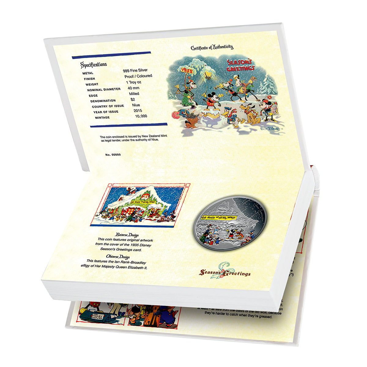 2015 $2 Disney: The House of Mickey Mouse - Pure Silver Coin