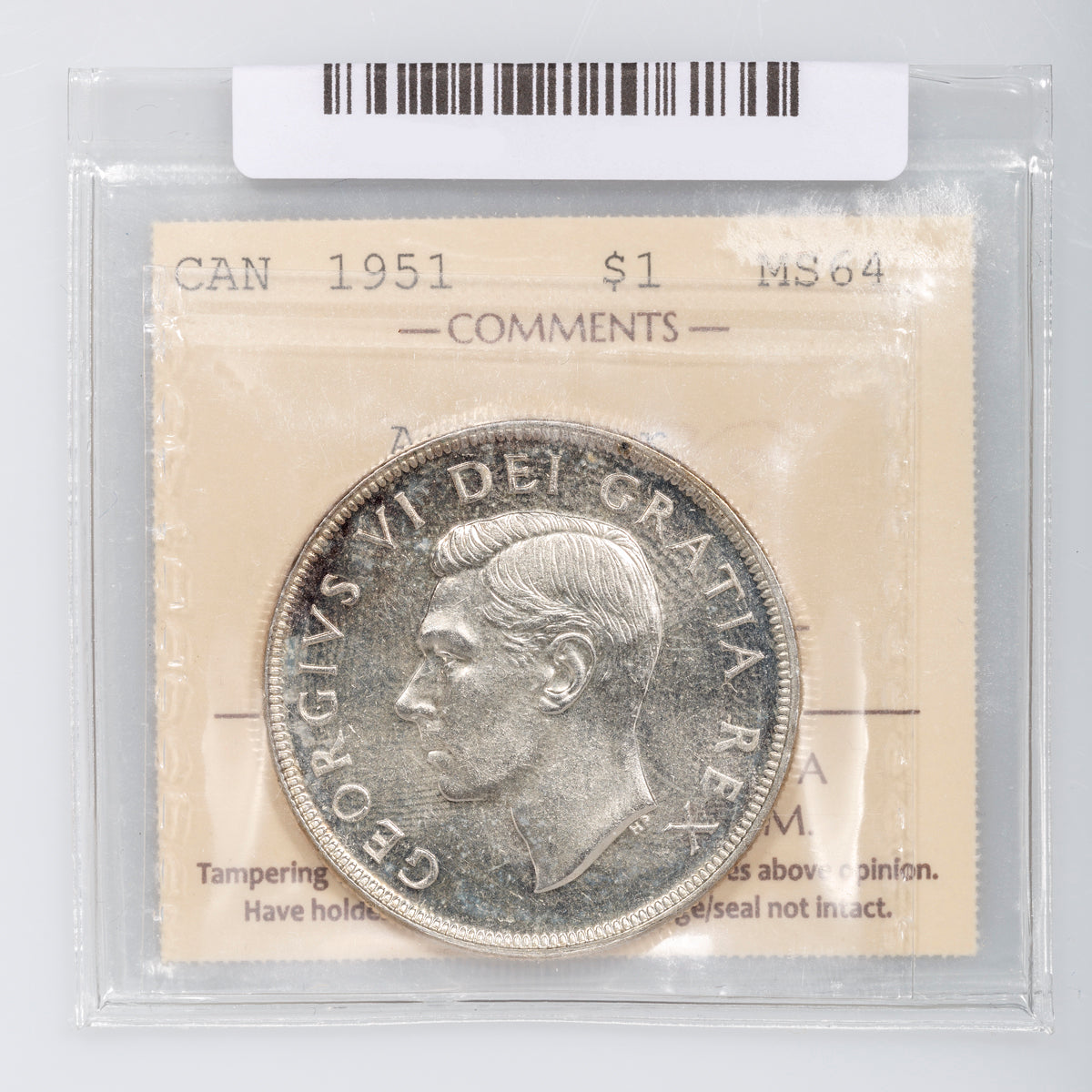 $1 1951 Arnprior ICCS MS-64