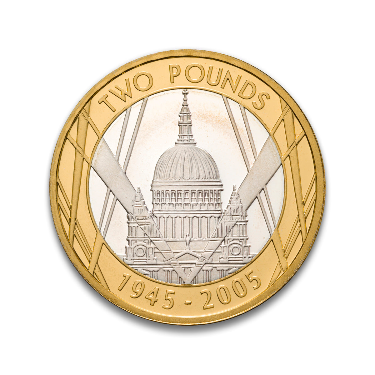 2005 2 Pounds 60th Anniversary of the End of WWII - Sterling Silver Co
