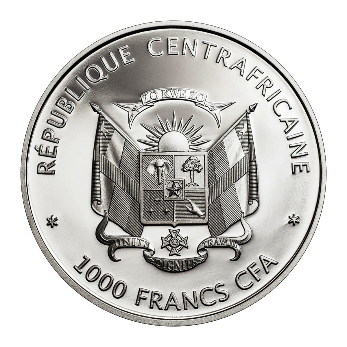 2013 1000 Francs Piliocolobus Foai - Sterling Silver Coin