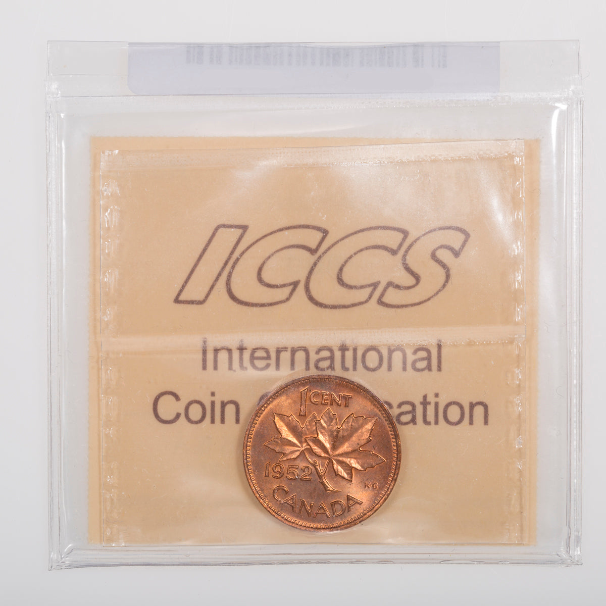 1 Cent 1952 ICCS MS-66 Red