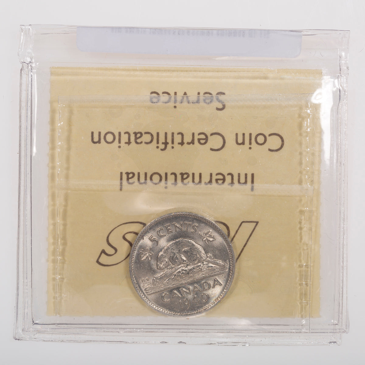 5 Cent 1940 ICCS MS-63