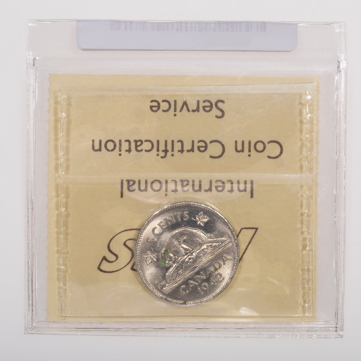 5 Cent 1942 Nickel ICCS MS-62