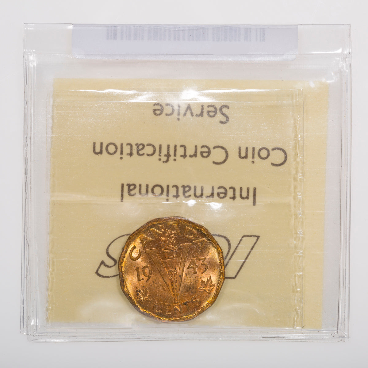 5 Cent 1943 ICCS MS-64